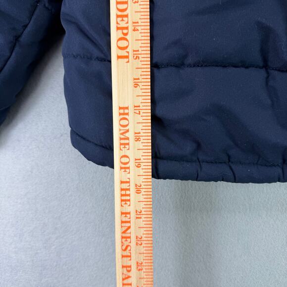 London Fog Kids’ Navy Blue Puffer Jacket with Faux Shearling Hood Size S/8 - Picture 10 of 12